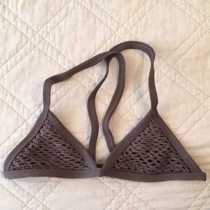 Posh pua. Classic brown triangle bikini top